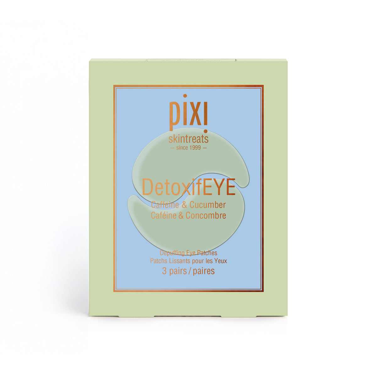 Package of DetoxifEYE patches containing 3 pairs